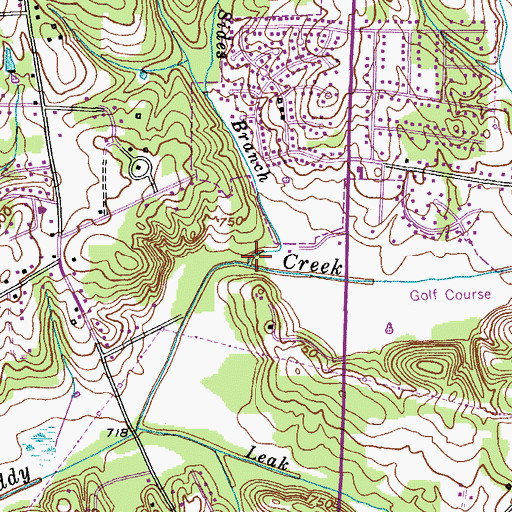 Topographic Map of Sides Branch, NC