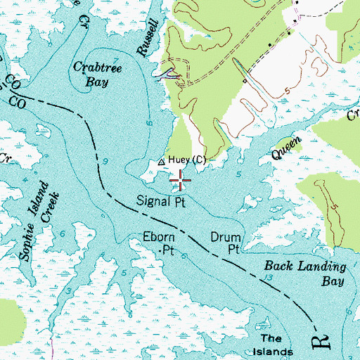 Topographic Map of Signal Point, NC