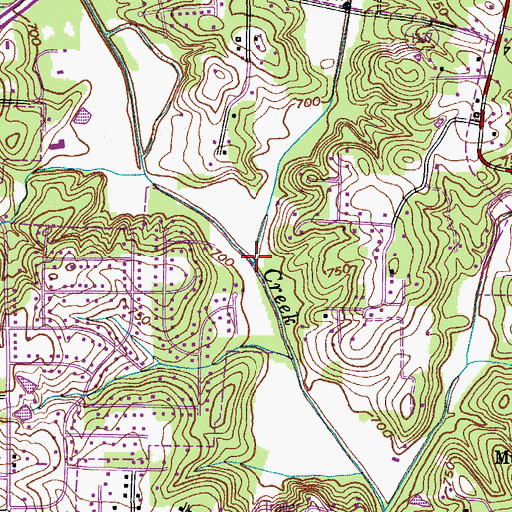Topographic Map of Silas Creek, NC