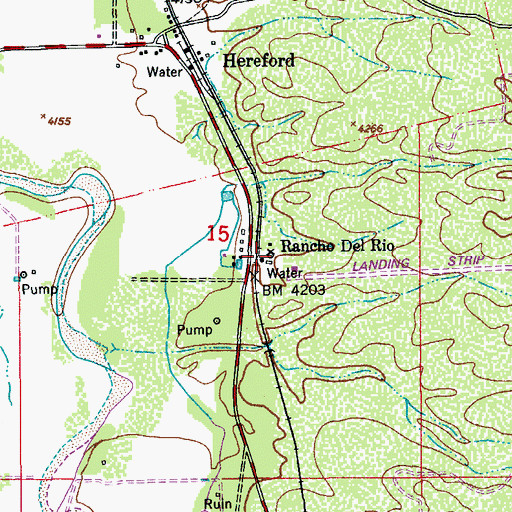 Topographic Map of Rancho del Rio, AZ