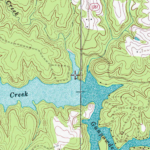 Topographic Map of Silver Creek, NC