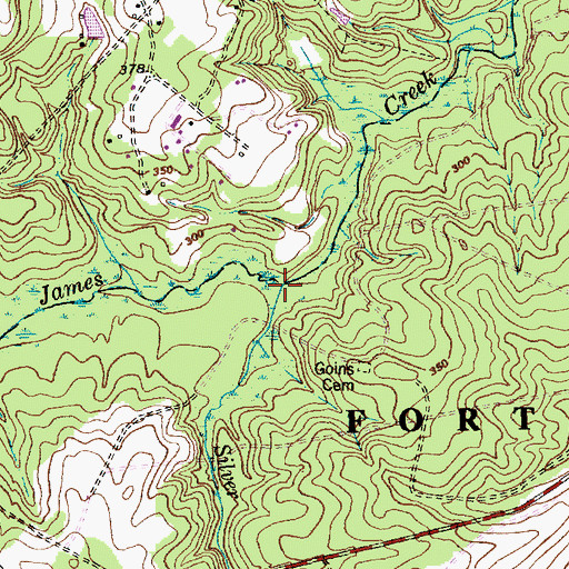 Topographic Map of Silver Run, NC