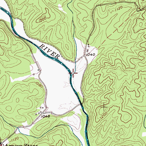 Topographic Map of Sims Branch, NC