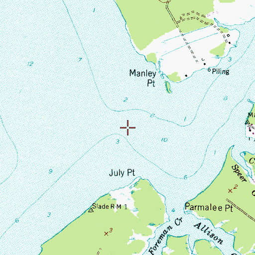 Topographic Map of Slade Creek, NC