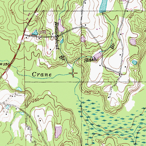 Topographic Map of Slash Branch, NC
