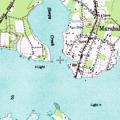 Topographic Map of Sleepy Creek, NC