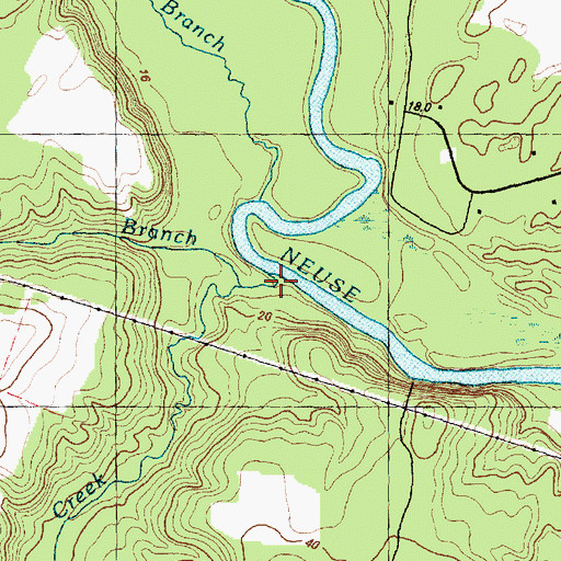 Topographic Map of Sleepy Creek, NC