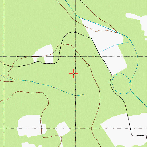 Topographic Map of Slender Bay, NC