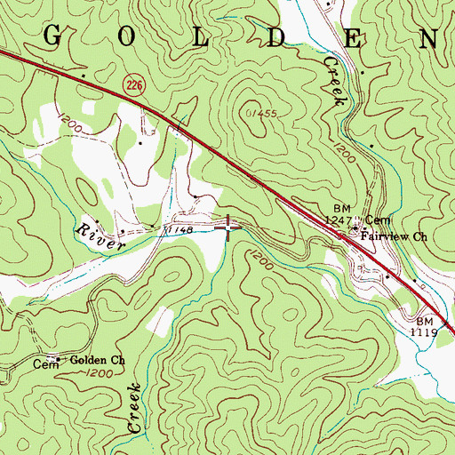 Topographic Map of Smalley Creek, NC