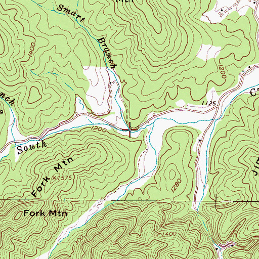 Topographic Map of Smart Branch, NC