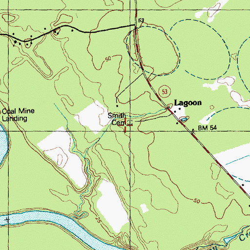 Topographic Map of Smith Cemetery, NC
