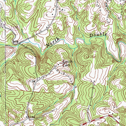Topographic Map of Smith Cemetery, NC