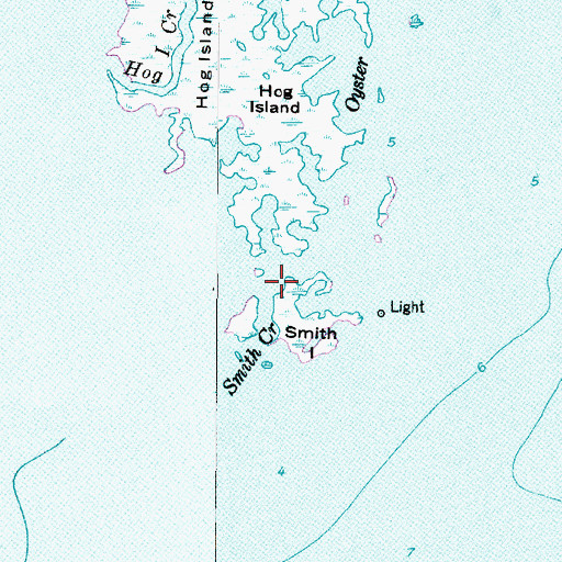 Topographic Map of Smith Creek, NC