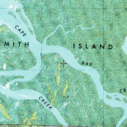 Topographic Map of Smith Island, NC