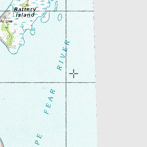 Topographic Map of Smith Island Rear Range, NC