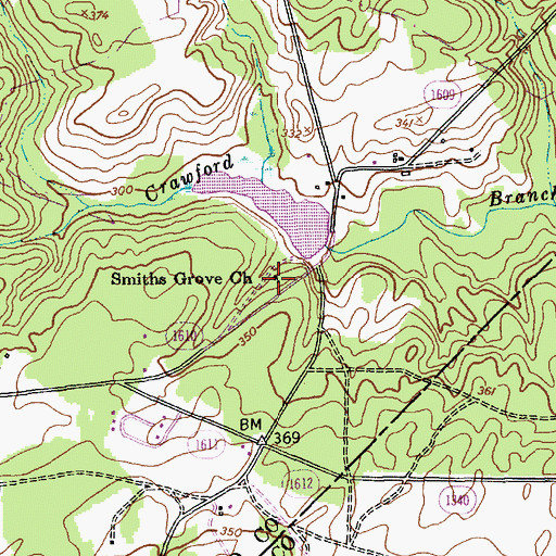 Topographic Map of Smiths Grove Church, NC