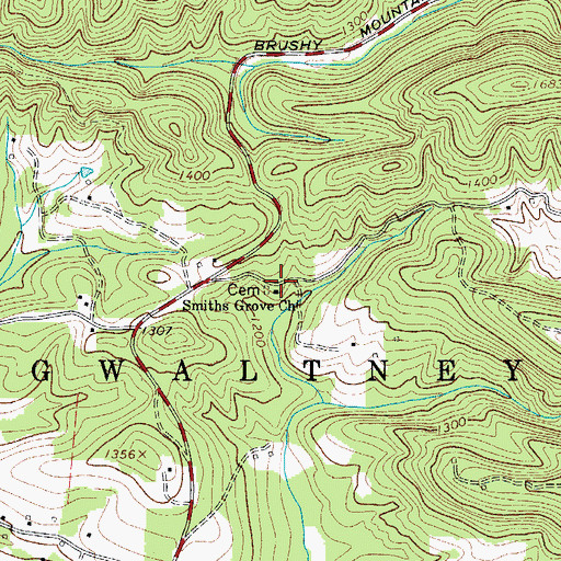 Topographic Map of Smiths Grove Church, NC