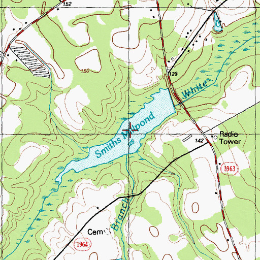 Topographic Map of Smiths Millpond, NC