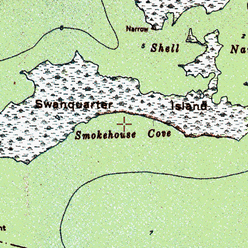 Topographic Map of Smokehouse Cove, NC