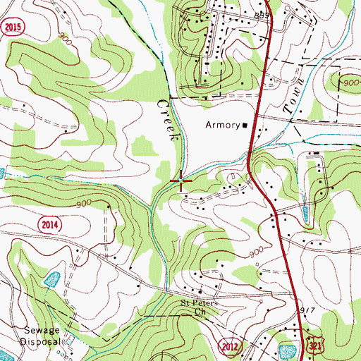 Topographic Map of Smyre Creek, NC