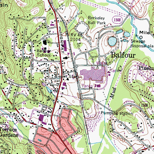 Topographic Map of Smyth Station, NC
