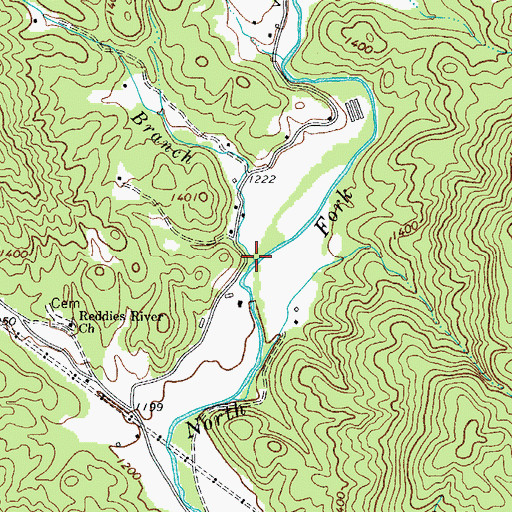 Topographic Map of Snider Branch, NC