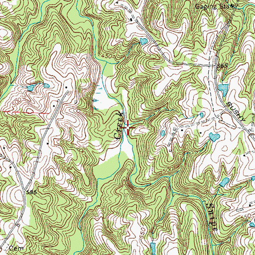Topographic Map of Snipe Creek, NC