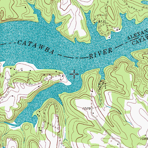 Topographic Map of Snow Creek, NC