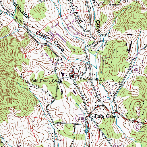 Topographic Map of Snow Hill Church, NC