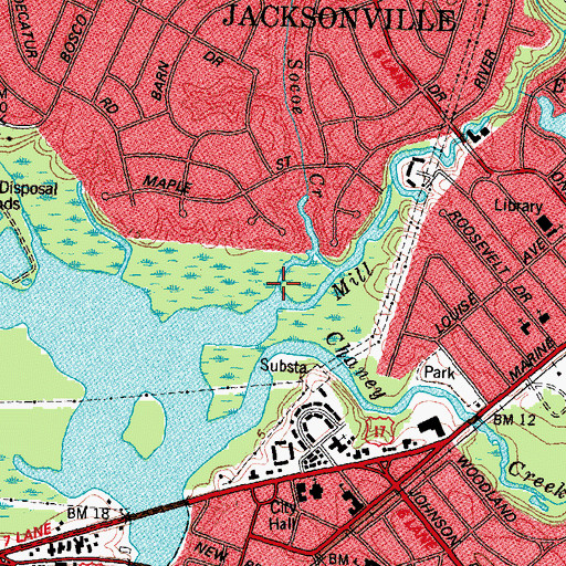 Topographic Map of Socoe Creek, NC