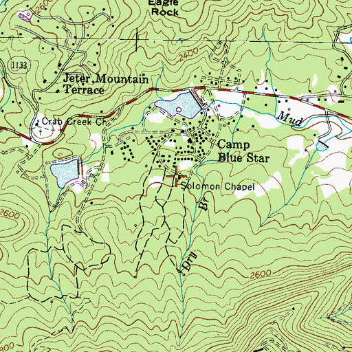 Topographic Map of Solomon Chapel, NC