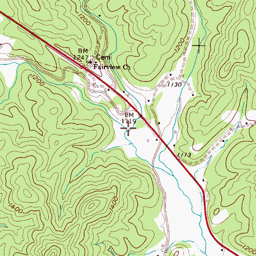 Topographic Map of Somey Creek, NC