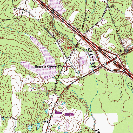 Topographic Map of Sorrels Grove Church, NC