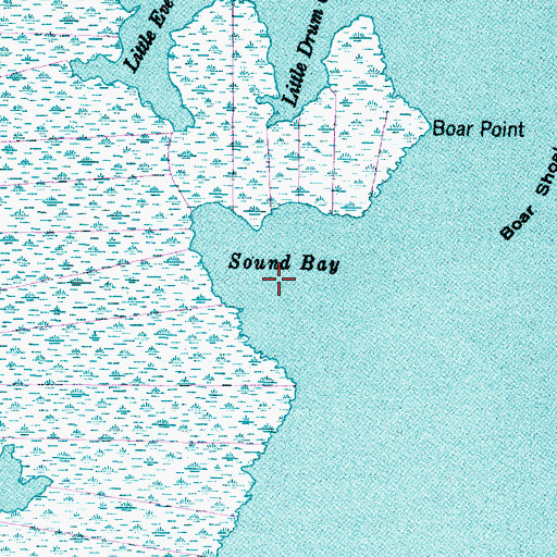 Topographic Map of Sound Bay, NC