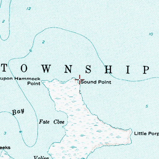 Topographic Map of Sound Point, NC