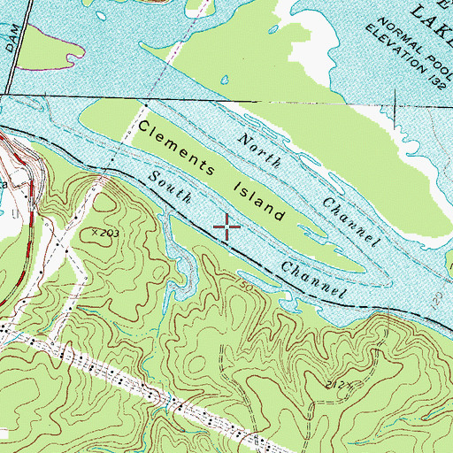 Topographic Map of South Channel, NC