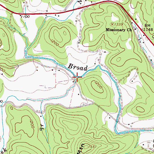 Topographic Map of South Creek, NC