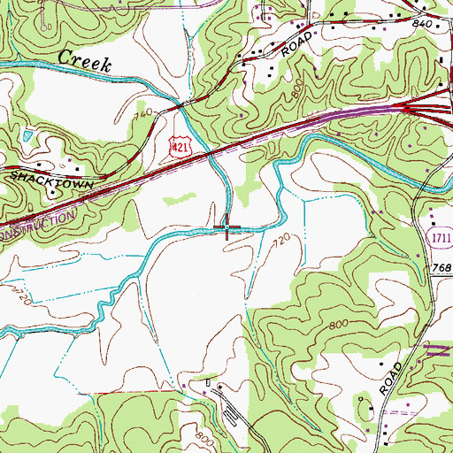 Topographic Map of South Deep Creek, NC