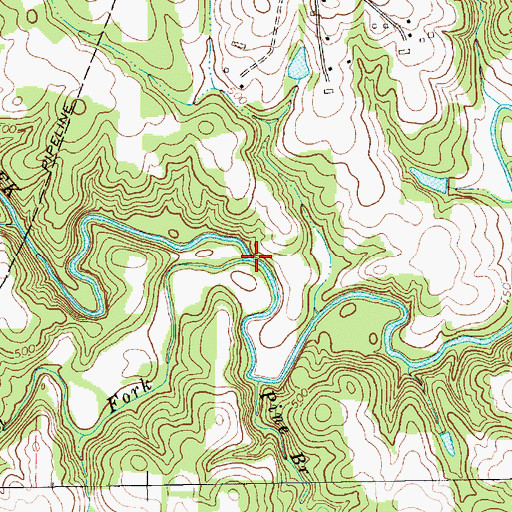 Topographic Map of South Fork Cane Creek, NC