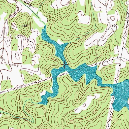 Topographic Map of South Fork Mountain Creek, NC