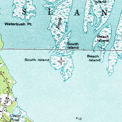 Topographic Map of South Island, NC