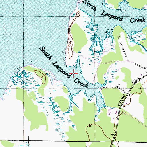 Topographic Map of South Leopard Creek, NC