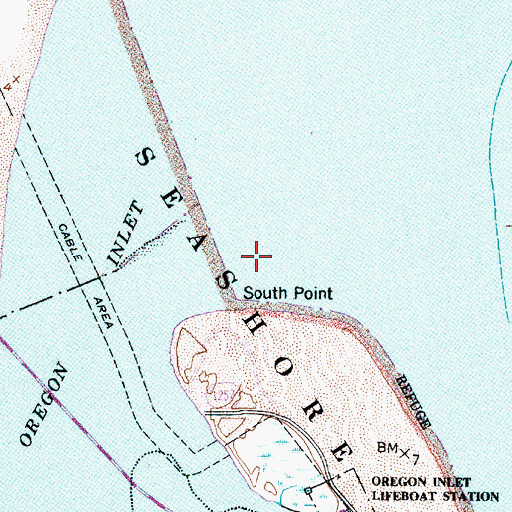 Topographic Map of South Point, NC