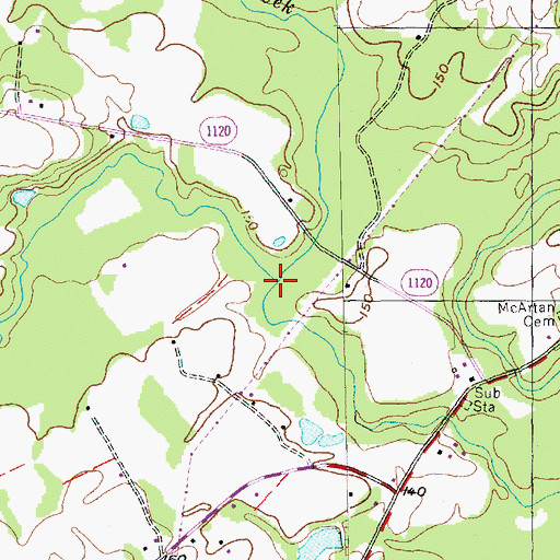 Topographic Map of South Prong Anderson Creek, NC