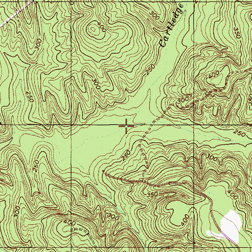 Topographic Map of South Prong Cartledge Creek, NC