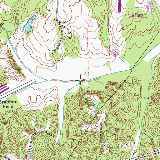 Topographic Map of South Prong Clark Creek, NC