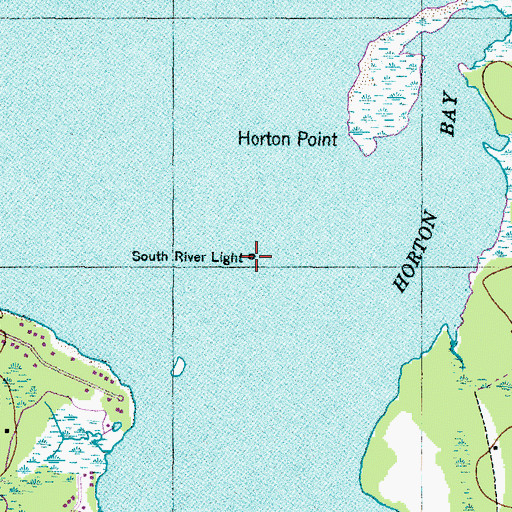 Topographic Map of South River Light, NC