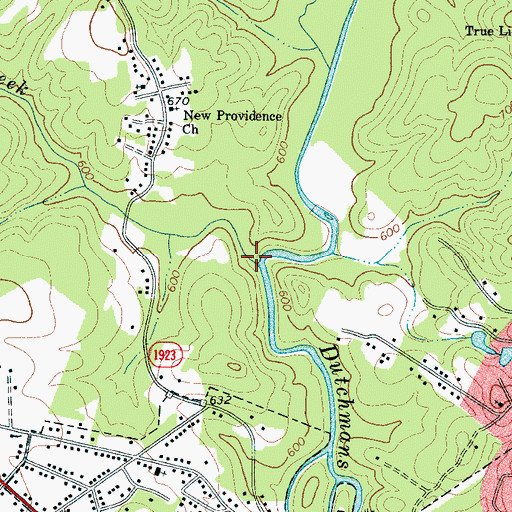Topographic Map of South Stanley Creek, NC