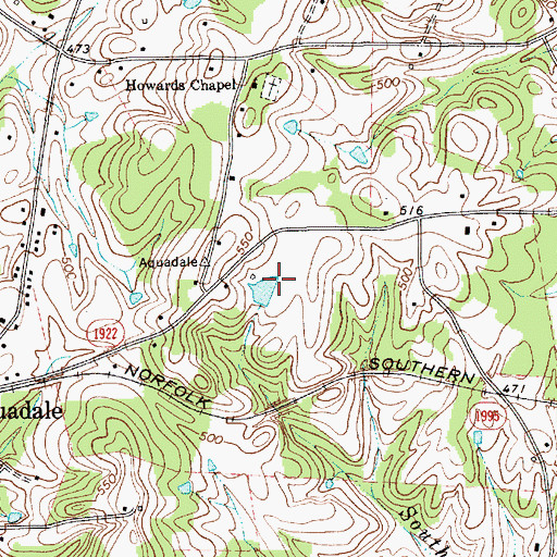 Topographic Map of South Ugly Creek, NC