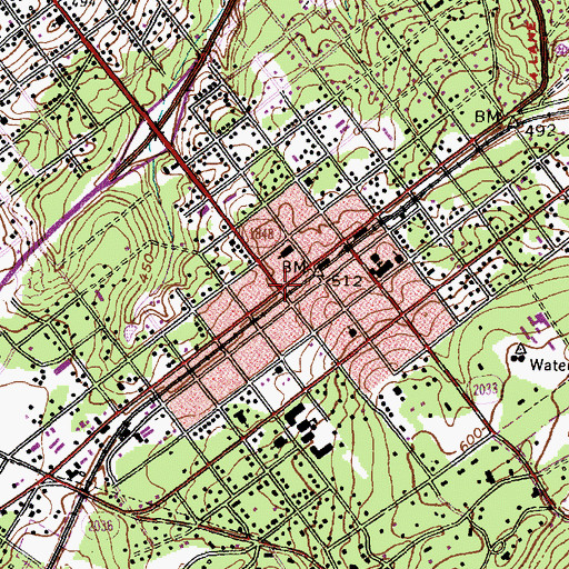 Topographic Map of Southern Pines, NC